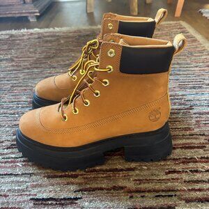 Timberland Sky 6-Inch Lace-Up Boot in Wheat Nubuck